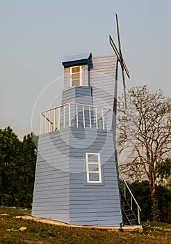 Blue windmill