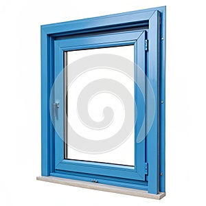 Blue window isolated on white background