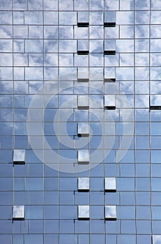 Blue window office building background in the city of Zagreb