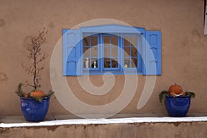 Blue Window in Sante Fe New Mexico