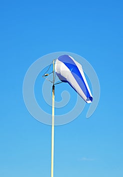 Blue windsock.
