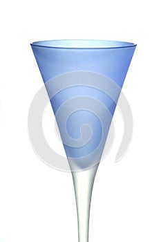 Blue wine glass