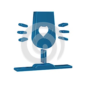 Blue Wine glass icon isolated on transparent background. Wineglass sign. Favorite wine.