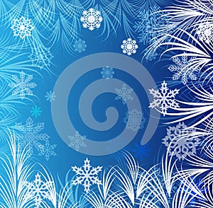 Blue winter background