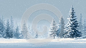 Blue Winter Chill Scene