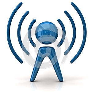 Blue wireless icon