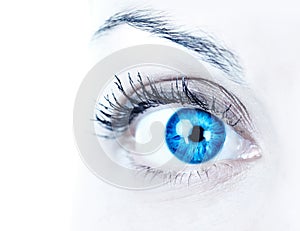 Blue woman eye