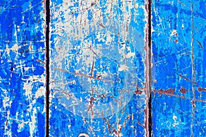 Blue wood panels used as background texture