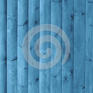 Blue Wood Wall Square Map Material Texture Background. Vertical Panel Dark Blue Color Banner