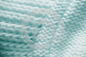 Blue wool knitted texture