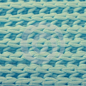 Blue wool knitted texture