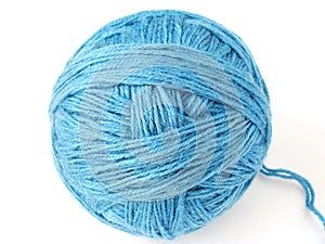 Blue wool skein