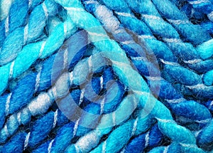 Blue wool yarn