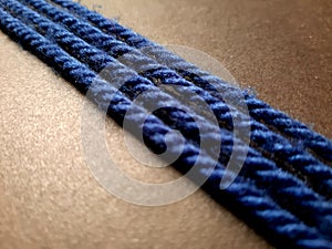Blue wool yarn