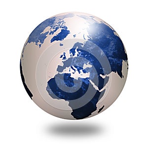 Blue world globe 1