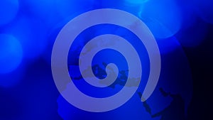 Blue world globe presentation background