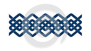 Blue Woven Pattern Interlocking Design Abstract Texture, vector design Generative AI