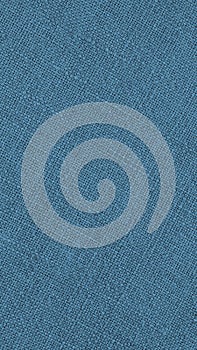 Blue woven surface close up. Linen braided textile texture. Fabric net vertical background. Textured len phone wallpaper. Macro