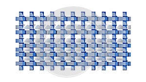 Blue Woven Textile Pattern, Fabric Craft Background, vector design Generative AI