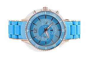 Blue Wrist Watches  on white background