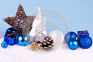 Blue xmas decoration