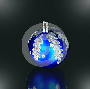 Blue xmas ornaments