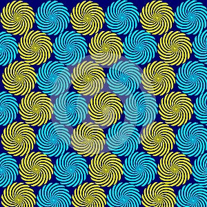 Blue yellow background circles shaper texture pattern repetition