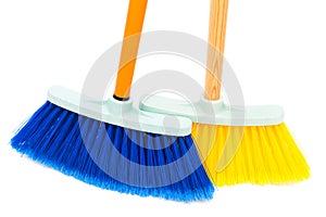 Blue and yellow broom