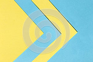 Blue and Yellow Colored Papers Texture for Abstract Geometric Background