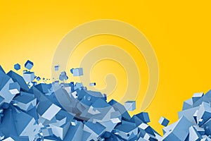 Blue and Yellow Cubes