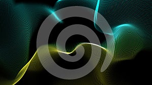 Blue and Yellow geometric abstract technology and science background, geometric background, technology background. Data