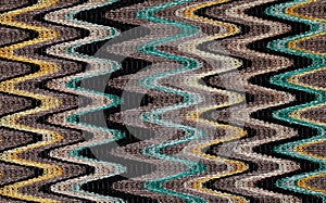 Blue, yellow and grey waves pattern