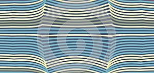Blue yellow horizontal lines abstract vector background
