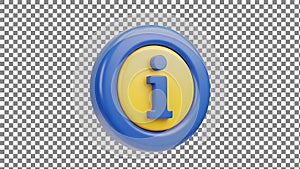 Blue and Yellow Information Icon