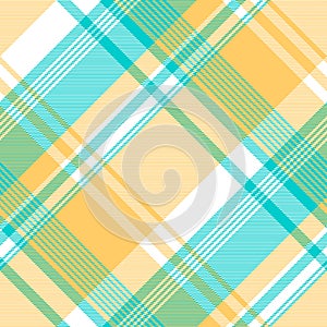 Blue yellow light color check tablecloth seamless pattern