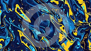 Blue and yellow liquid. AIG51A