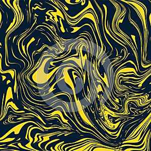 Blue and yellow liquid swirl pattern