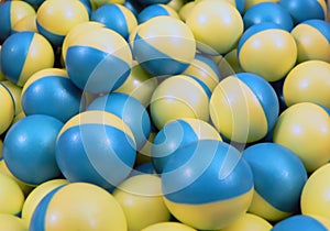 Blue and Yellow Paintballs