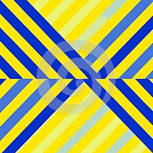 Blue Yellow Pattern With Diagonal Lines And Small Breakouts Vector Background Style
