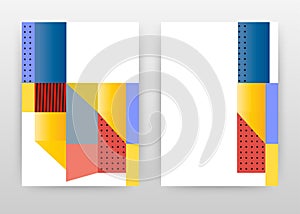 Blue yellow red design for annual report, brochure, flyer, poster. colorful abstract background vector illustration for flyer,