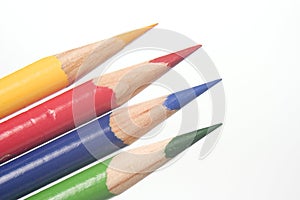 Blue Yellow Red Green Colored Pencils