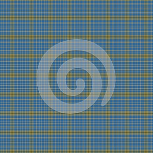 Blue and yellow twill plaid on seamless background