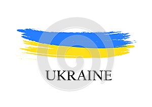 Blue and yellow ukrainian flag, Ukraine war icon