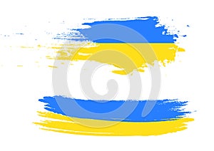 Blue and yellow ukrainian flag, Ukraine war icon