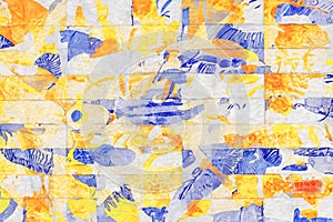 blue and yellow watercolor