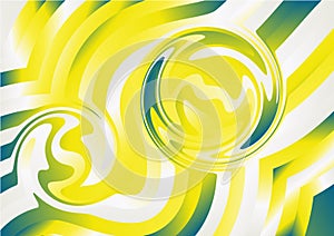 Blue Yellow and White Liquid Gradient Wavy Ripple Lines Background