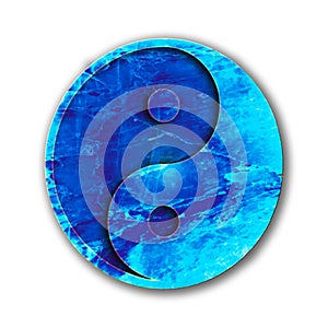 Blue Yin yang