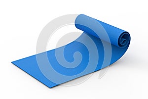 Blue yoga mat