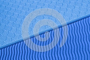 Blue yoga mat texture