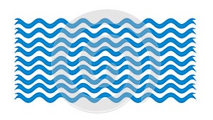 Blue Zigzag Ocean Wave Pattern, vector design Generative AI